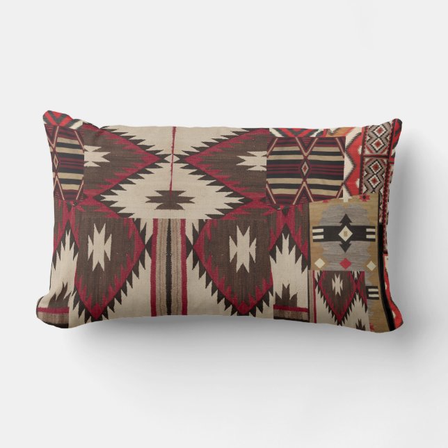 Coussin Rectangle lancer l'oreiller avec le motif navajo (Recto)