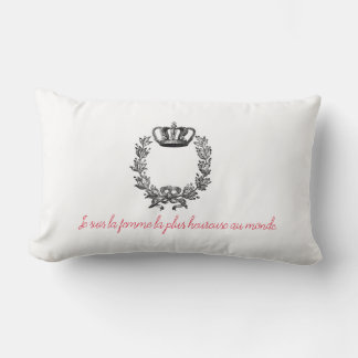 Coussin Rectangle Lancer l'oreiller avec le texte français