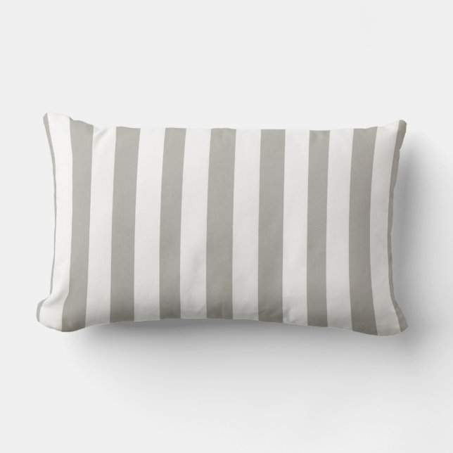 Coussin Rectangle Lancer l'oreiller Gris gris blanc (Recto)