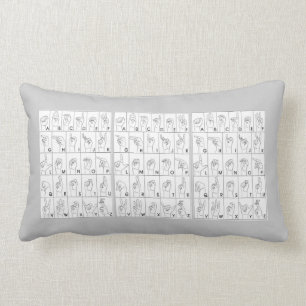 Coussin Rectangle Langue des signes