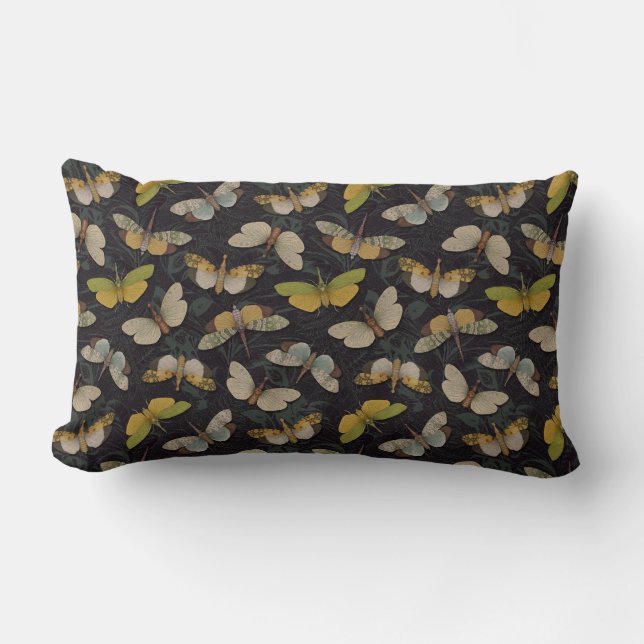 Coussin Rectangle Lanternflies - Pyrops Candelaria & Planthoppers (Recto)
