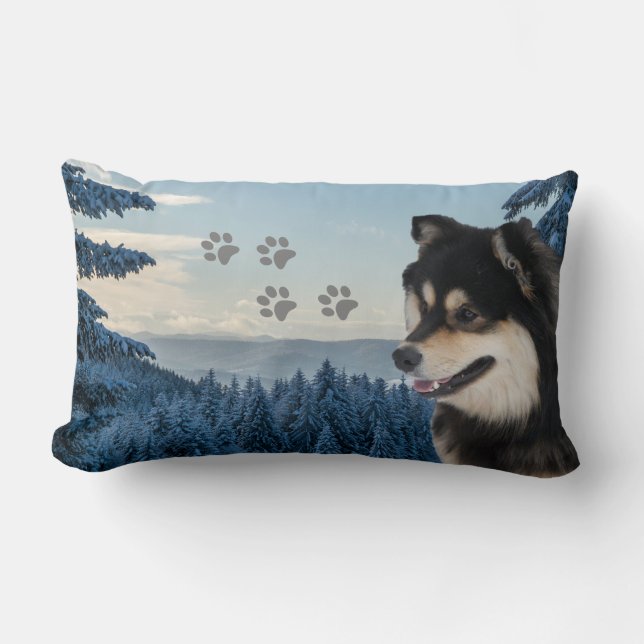 Coussin Rectangle Lapphund Roni finlandais (Recto)