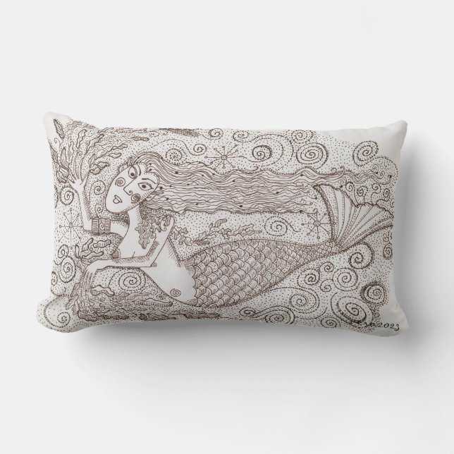 Coussin Rectangle L'art populaire de la sirène ukrainienne (Recto)