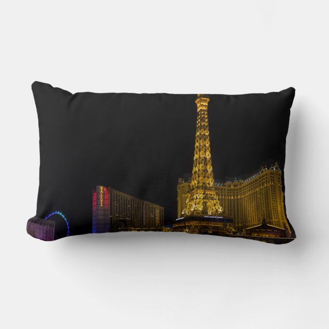 Coussin Rectangle Las Vegas la nuit Skyline (Recto)
