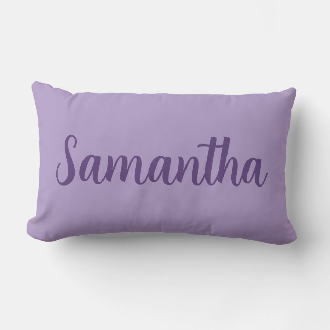 Coussin Rectangle Lavande de nom personnalisé - Personnalisé (Recto)