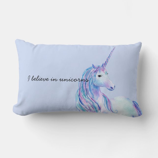 Coussin Rectangle Lavender Unicorn (Recto)
