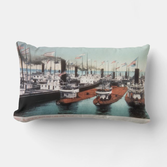 Coussin Rectangle Le blocus de Whalebacks chez Soo ferme à clef (Recto)