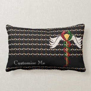 Coussin Rectangle Le caducée (polychrome)