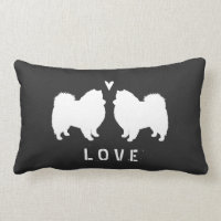 Le chien esquimau américain silhouette l'amour