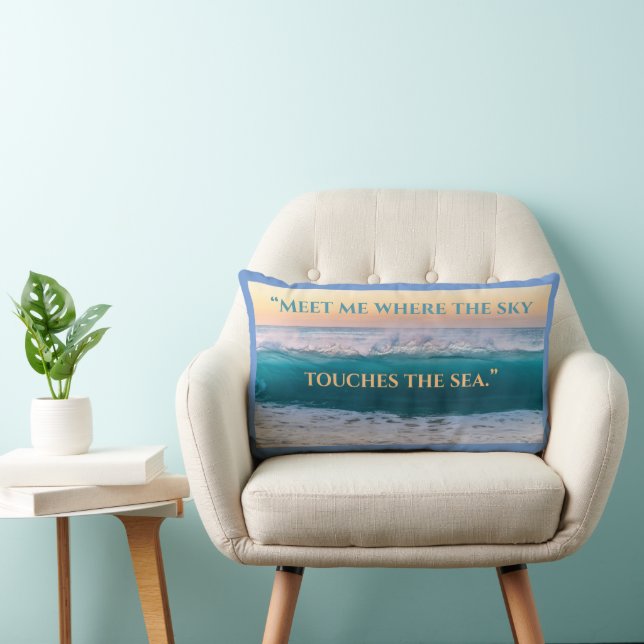 Coussin Rectangle "Le ciel rencontre la mer" Jeu d'oreiller (Chaise)