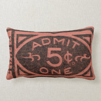 Coussin Rectangle Le cru de souche de billet de film admettent un