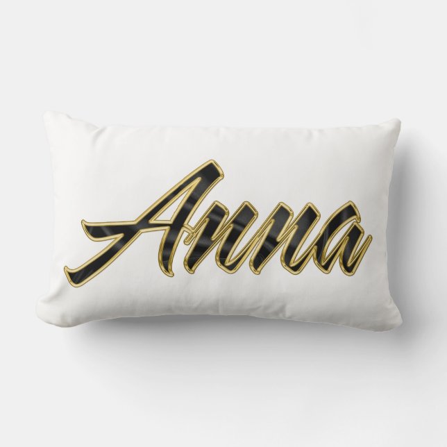 Coussin Rectangle Le décor d'Anna black Lettering (Recto)