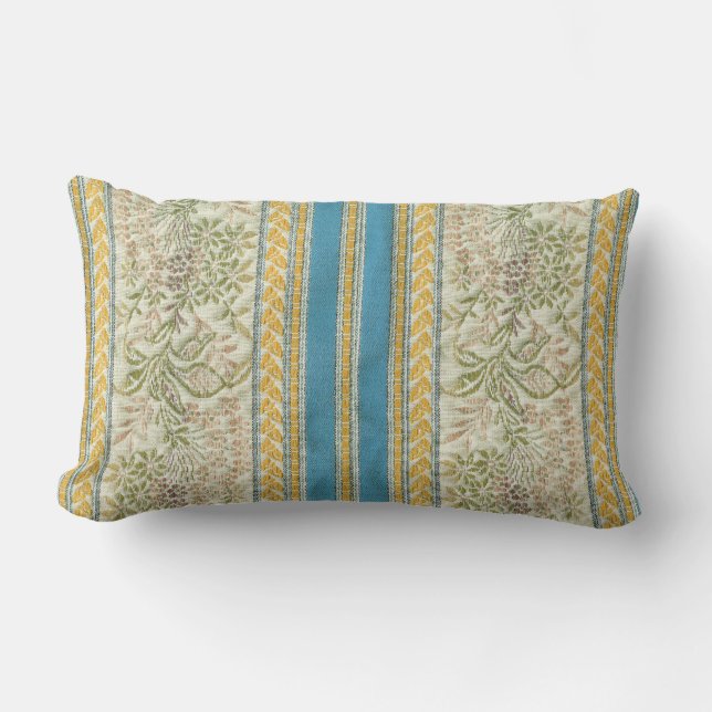Coussin Rectangle Le Français a brodé le regard de tissu de fleur (Recto)
