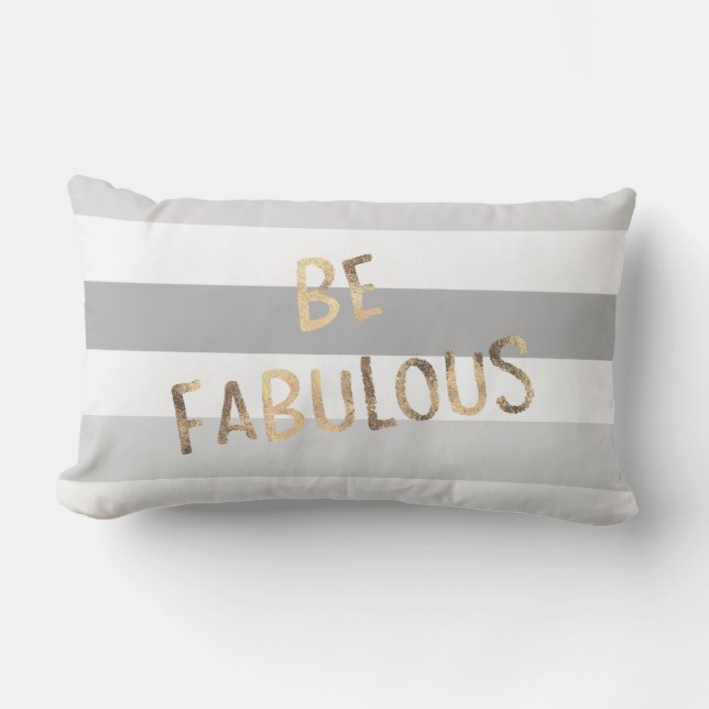 Coussin Rectangle Le gris barre l'or soit fabuleux (Recto)