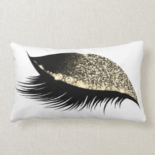 Coussin Rectangle Le maquillage de sommeil de parties scintillantes