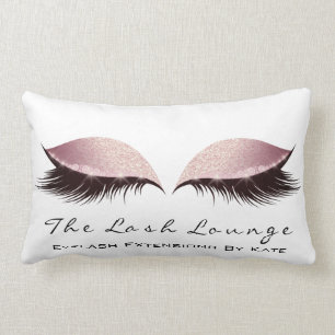 Coussin Rectangle Le maquillage rose de nom de parties scintillantes