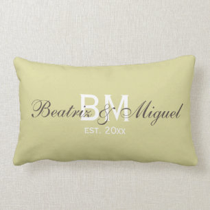 Coussin Rectangle Le monogramme fait sur commande appelle le