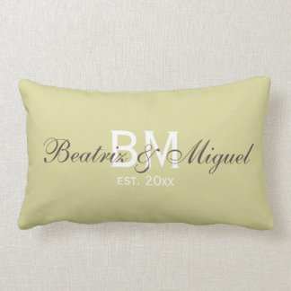 Coussin Rectangle Le monogramme fait sur commande appelle le