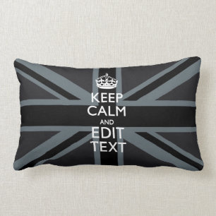 Coussin Rectangle Le noir sur le noir gardent le calme pour obtenir