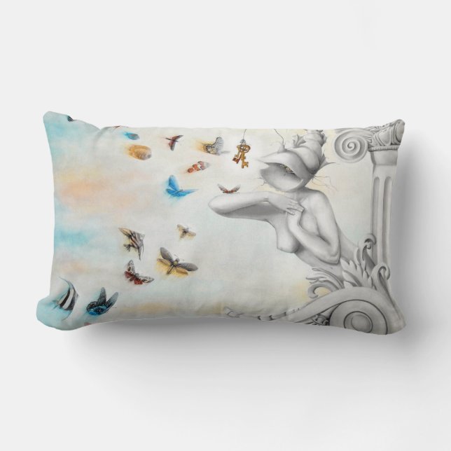 Coussin Rectangle Le portrait de la sirène (Recto)