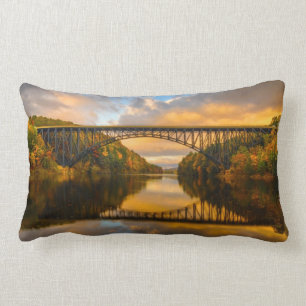 Coussin Rectangle Le Roi français Bridge dans l'automne