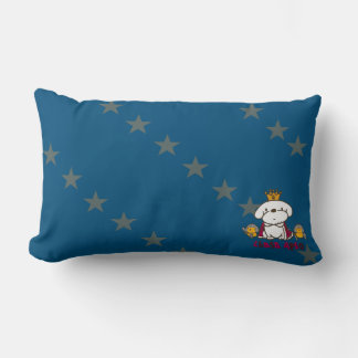 Coussin Rectangle le roi Lhassa Apso et le chevalier petit poule