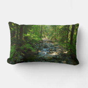 Coussin Rectangle Le ruisseau Laughwater au parc national Mount Rain