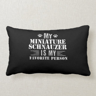 Coussin Rectangle Le Schnauzer miniature est mon favori