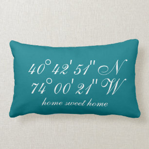 Coussin Rectangle Le Special place des coordonnées géographiques de