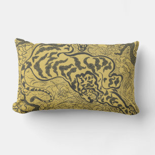 Coussin Rectangle Le tigre dans la jungle (animal sauvage) (par Paul