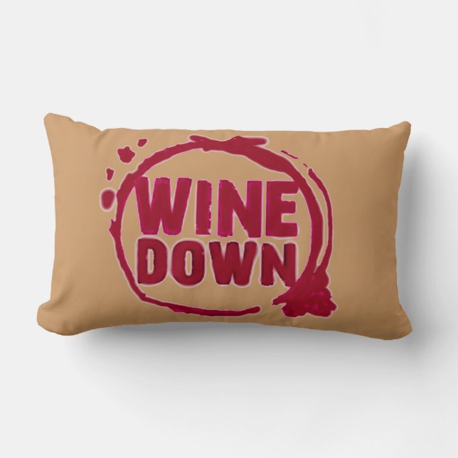Coussin Rectangle Le "vin vers le bas" wine copie de tache (Recto)
