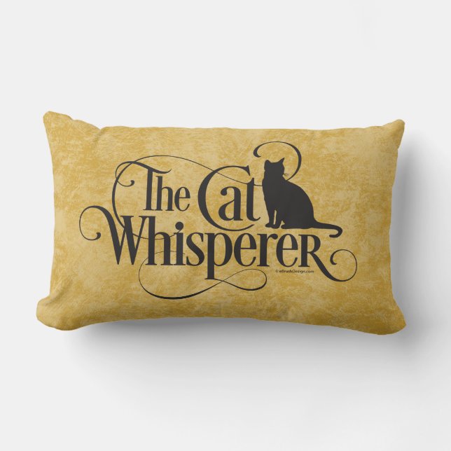 Coussin Rectangle Le Whisperer de chat (Recto)