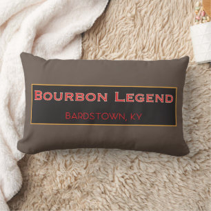Coussin Rectangle Légende de Bourbon 2-Design réversible noir/tan
