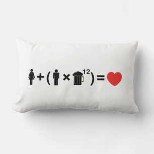 Coussin Rectangle L'équation d'amour pour les hommes