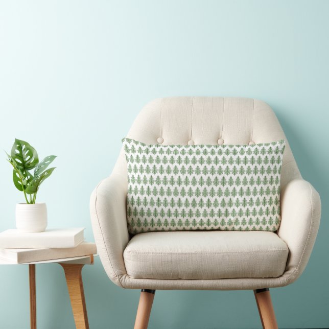 Coussin Rectangle Les arbres de Noël. Beau hiver (Chaise)