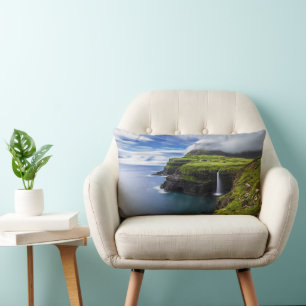 Coussin Rectangle Les cascades   Îles Féroé, Danemark