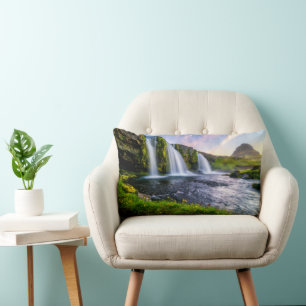Coussin Rectangle Les cascades   Kirkjufellsfoss, Islande