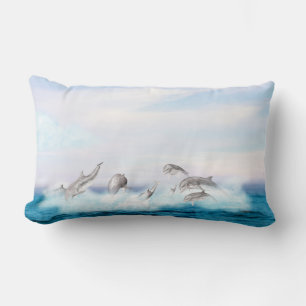 Coussin Rectangle Les dauphins qui sautent