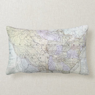Coussin Rectangle Les ETATS-UNIS TRACENT, c1812