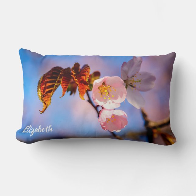 Coussin Rectangle Les fleurs de Sakura de charme (Recto)