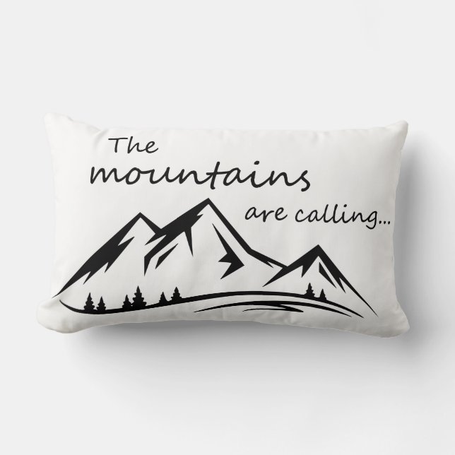 Coussin Rectangle Les montagnes appellent (Recto)