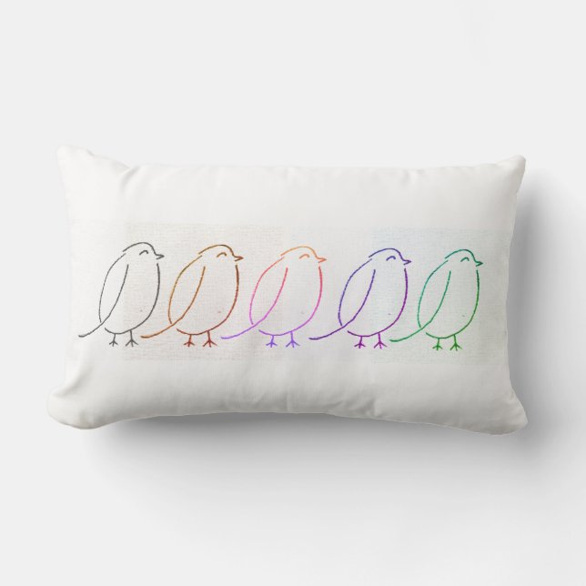 Coussin Rectangle Les oiseaux (Recto)