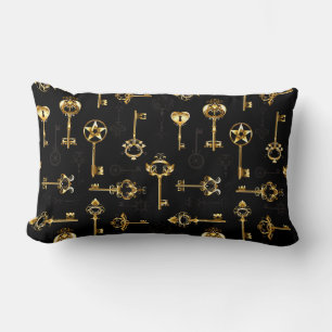 Coussin Rectangle Les Patters de Seamless avec Golden Keys