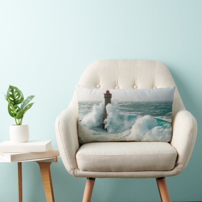 Coussin Rectangle Les phares | Jument Phare Ouessant France (Chaise)