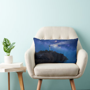 Coussin Rectangle Les phares   Phare de nuit étoilé