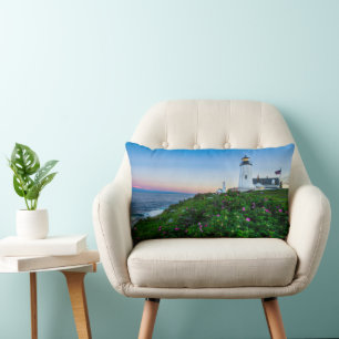 Coussin Rectangle Les phares   Point Lighthouse Bristol Maine