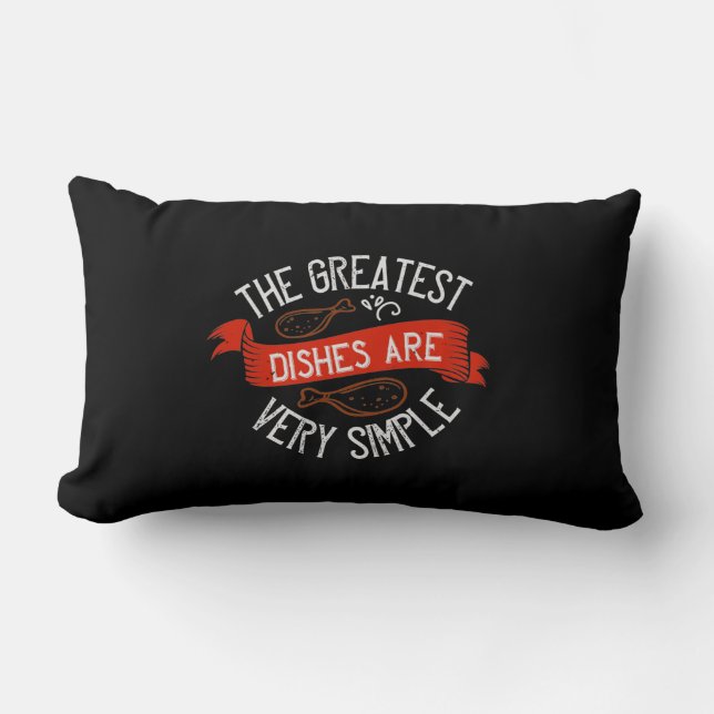 Coussin Rectangle Les Plus Grands Plats Sont Très Simples (Recto)