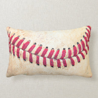Coussin Rectangle Les points rouges de base-ball vintage se ferment
