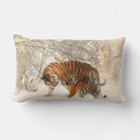 Les tigres d'hiver lancent l'oreiller
