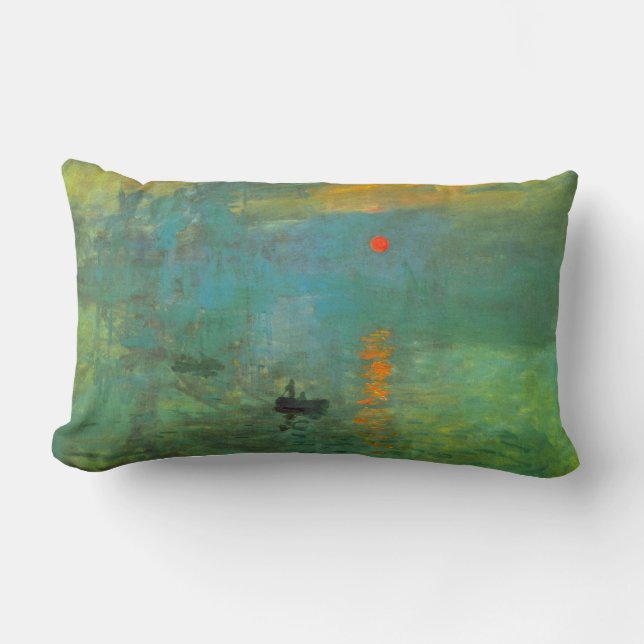 Coussin Rectangle Lever de soleil par Claude Monet (Recto)